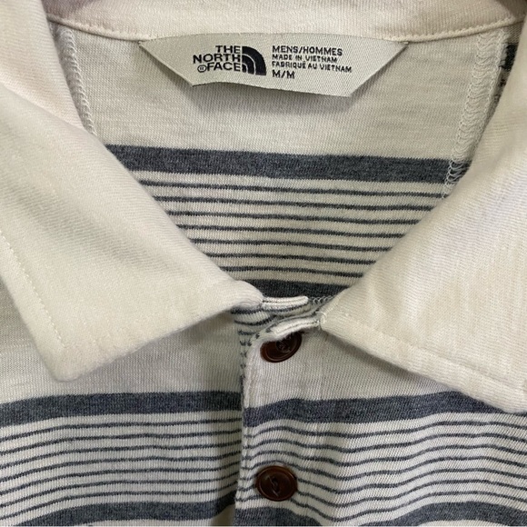 The North Face Striped Short Sleeves Polo Shirt Sz-Medium - Picture 2 of 4